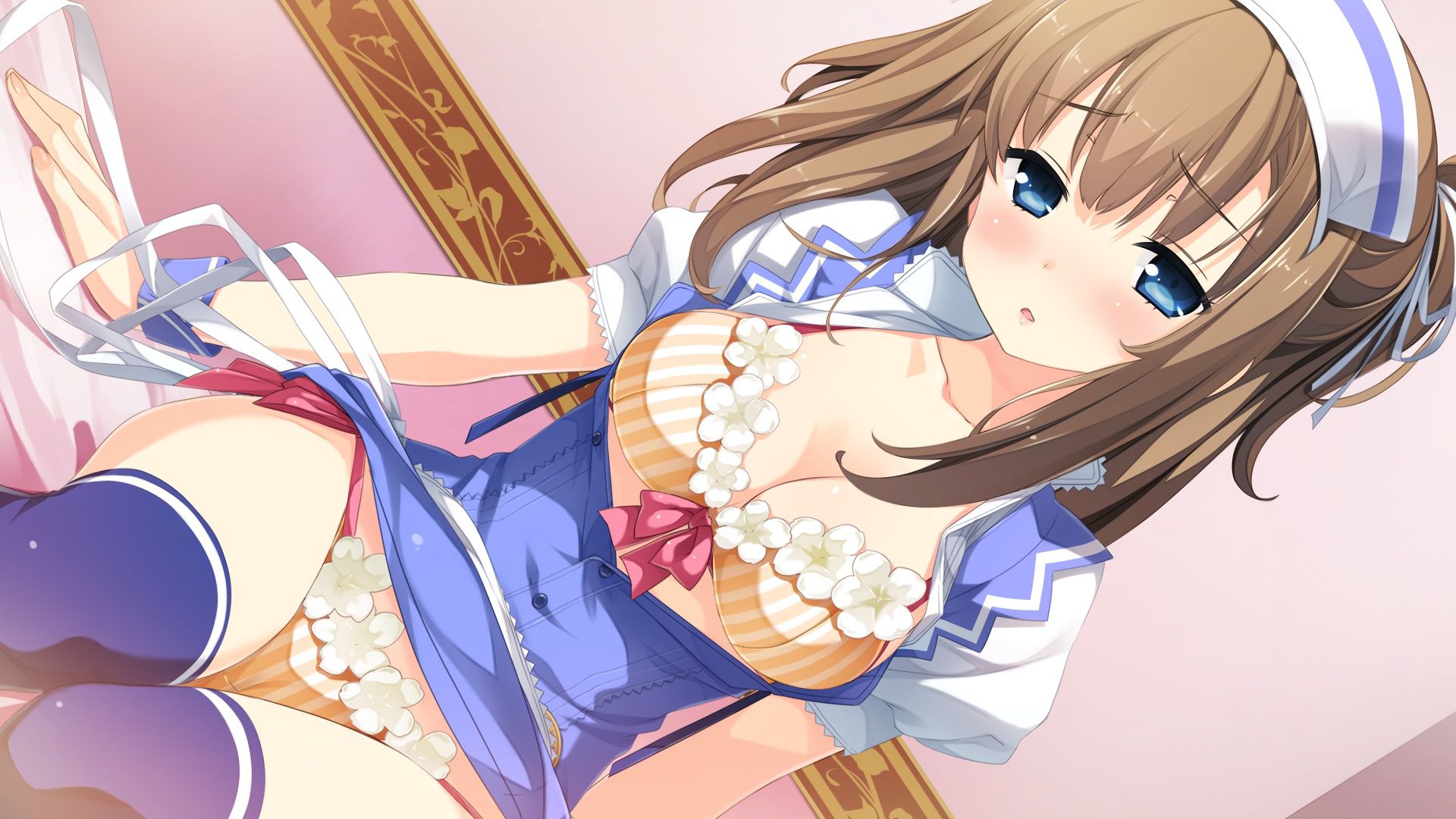 [38 pieces] I love girls like the goddesses who tucks up a skirt with an abashed expression, and shows underwear! 32