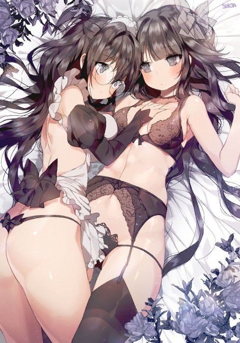 [the second] Eroticism image of the beautiful girl attaching the black garter belt which there is the sex appeal of adult 1