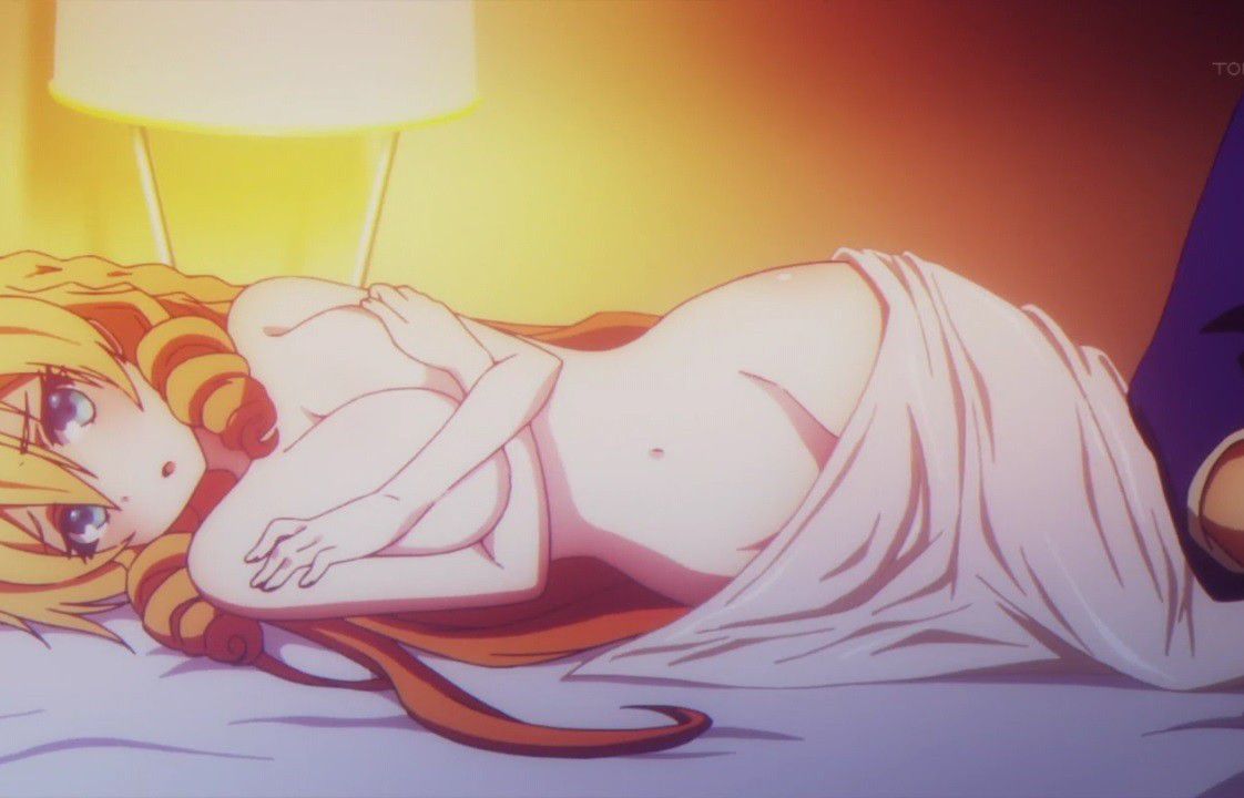 The eroticism scene including the breast that the girl is erotic in animated cartoon "armament girl Machiavellism" three episodes and the naked figure 1