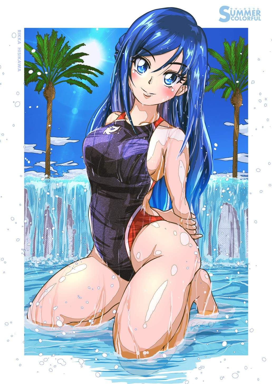 Girl &amp; sister in competitive swimsuit who is wet and tight (* 'д'*) huh (57) 13