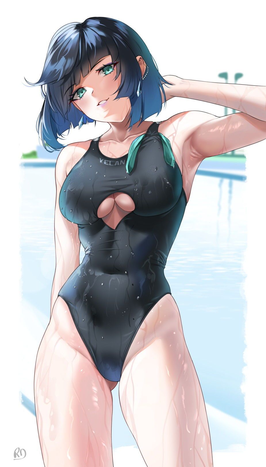 Girl &amp; sister in competitive swimsuit who is wet and tight (* 'д'*) huh (57) 29