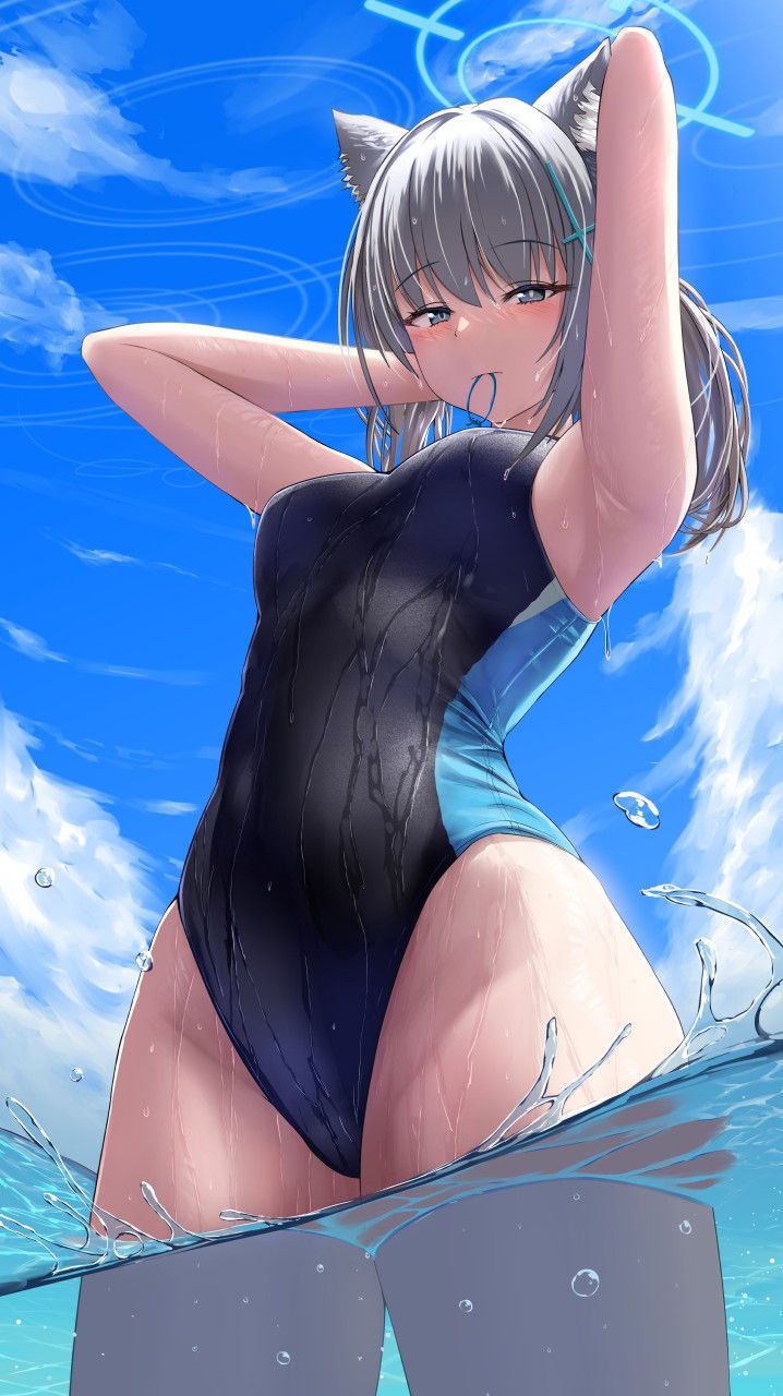 Girl &amp; sister in competitive swimsuit who is wet and tight (* 'д'*) huh (57) 6