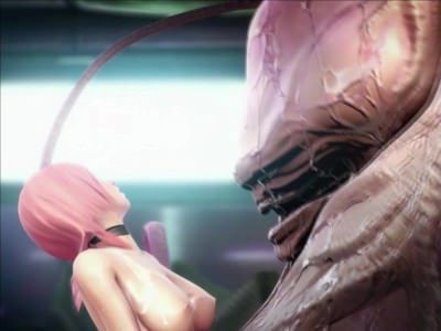 [3D] Large-breasted beautiful woman - eroticism animated cartoon capture image which is violated by the boss who is reorganized by an alien, and became a feeler creature 14