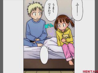 [Loli anime JS] incest & sister's friend and capture image of anal sex - anime 13