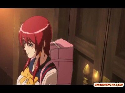 Uniform she became alone the anime the two red hair tend to ○ Po to whore Cowgirl in POV - anime capture images 8