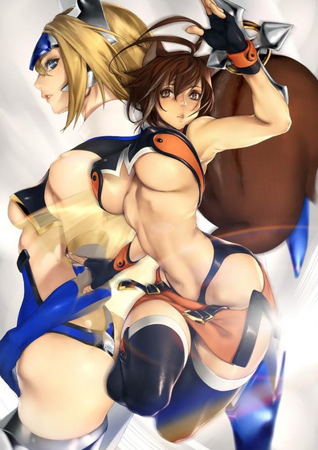 Beautiful women fight BLAZBLUE 2