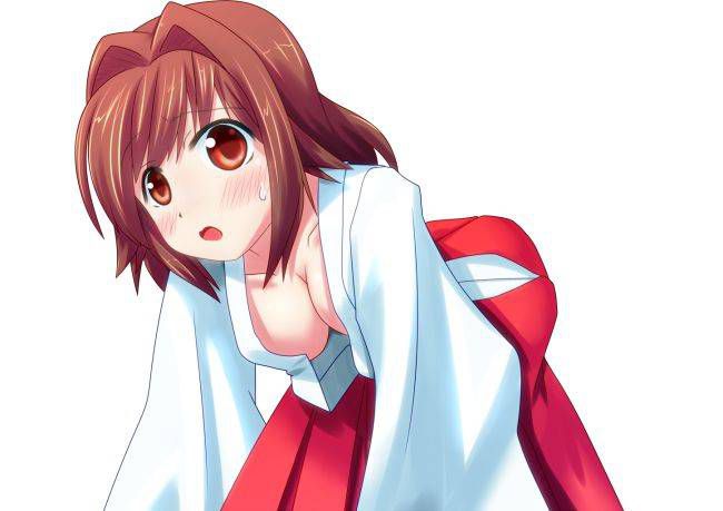 Admire the shrine maiden's second erotic images. 7