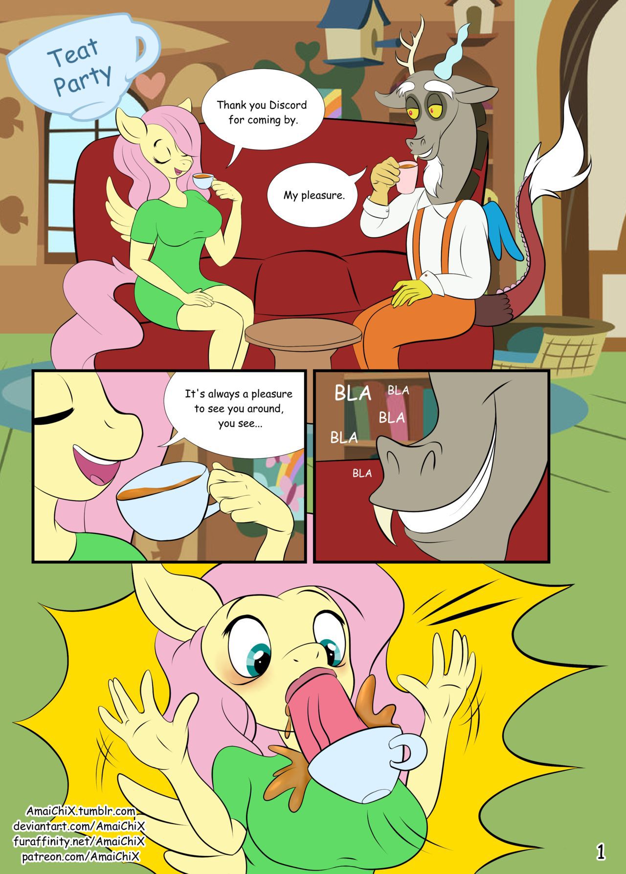 [AmaiChiX] Teat Party (My Little Pony Friendship Is Magic) [Ongoing] 2