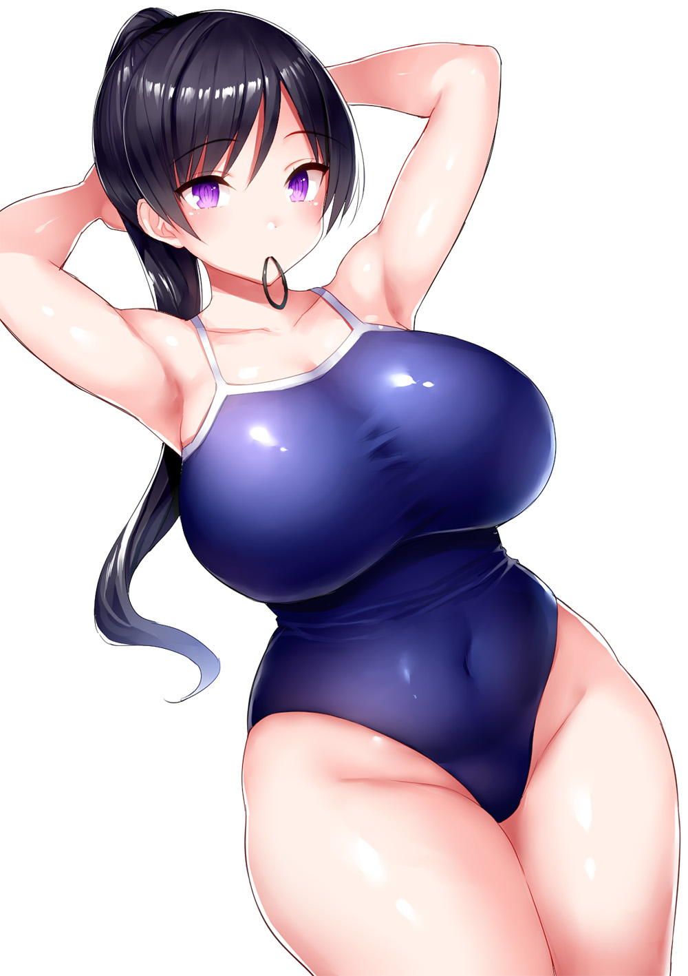 This is a two-dimensional erotic image of a girl wearing plump squirt water that says "This is no good..." 15