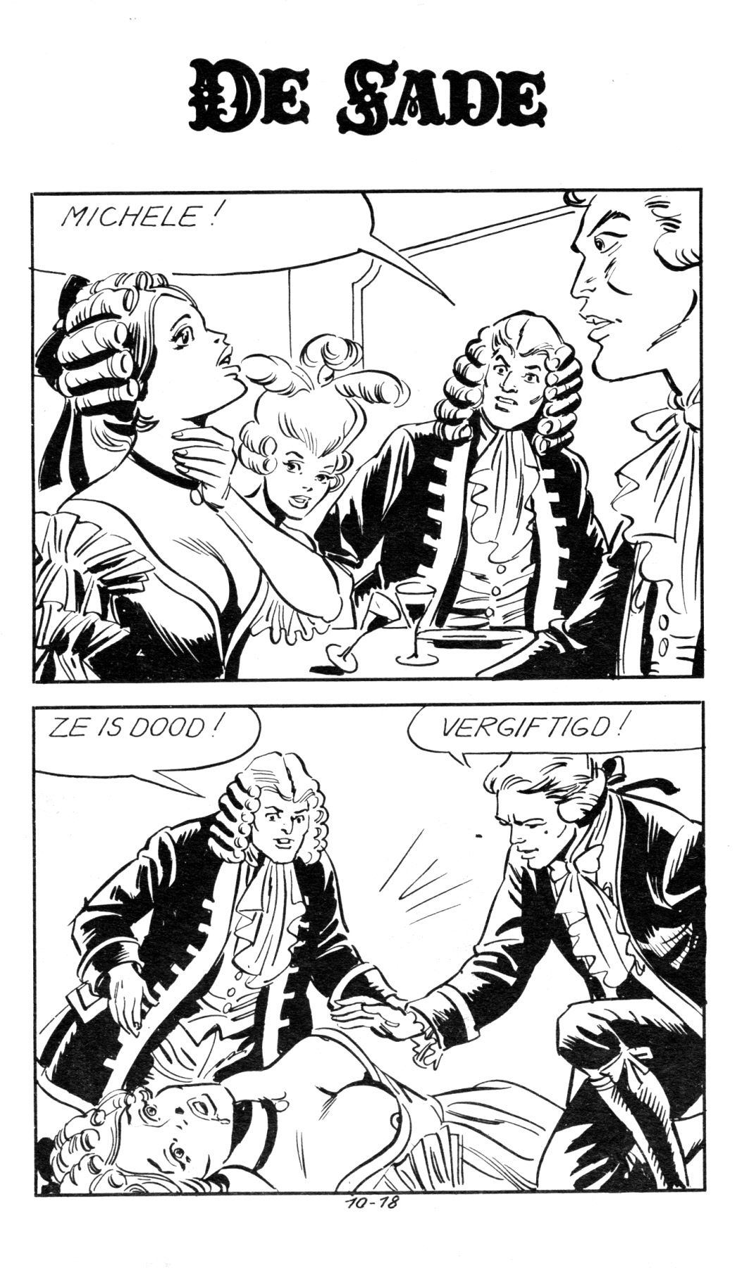 Het Bloedbad (Dutch) In 5 series...53 Nog niet geplaatste strips uit de "De Sade" serie 19