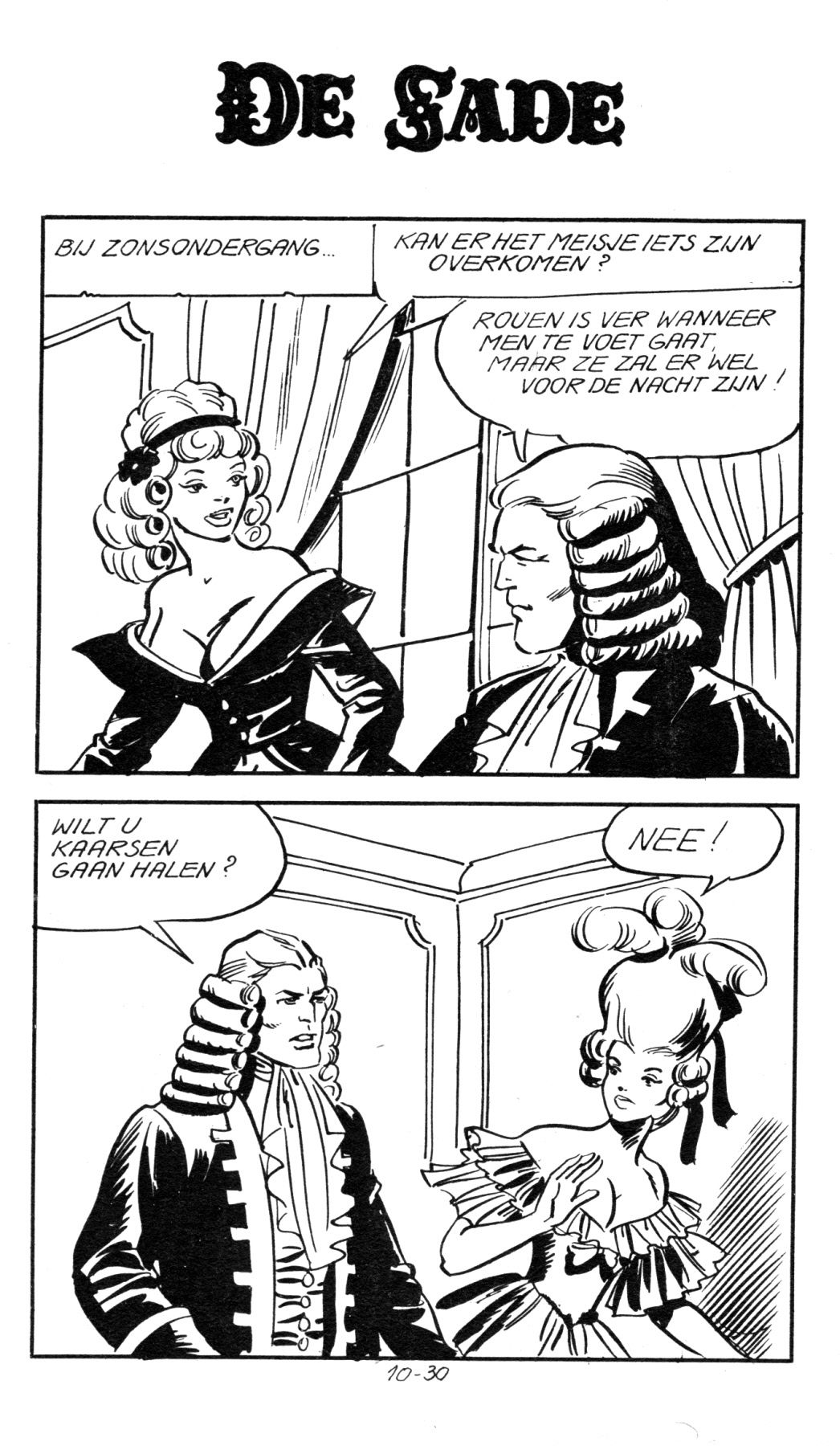 Het Bloedbad (Dutch) In 5 series...53 Nog niet geplaatste strips uit de "De Sade" serie 31