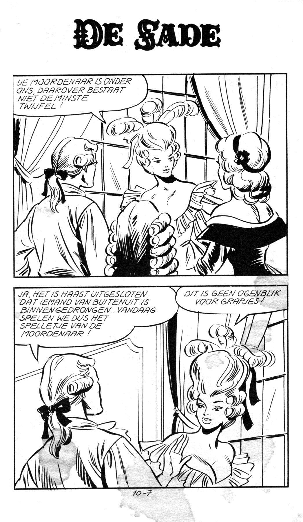 Het Bloedbad (Dutch) In 5 series...53 Nog niet geplaatste strips uit de "De Sade" serie 8