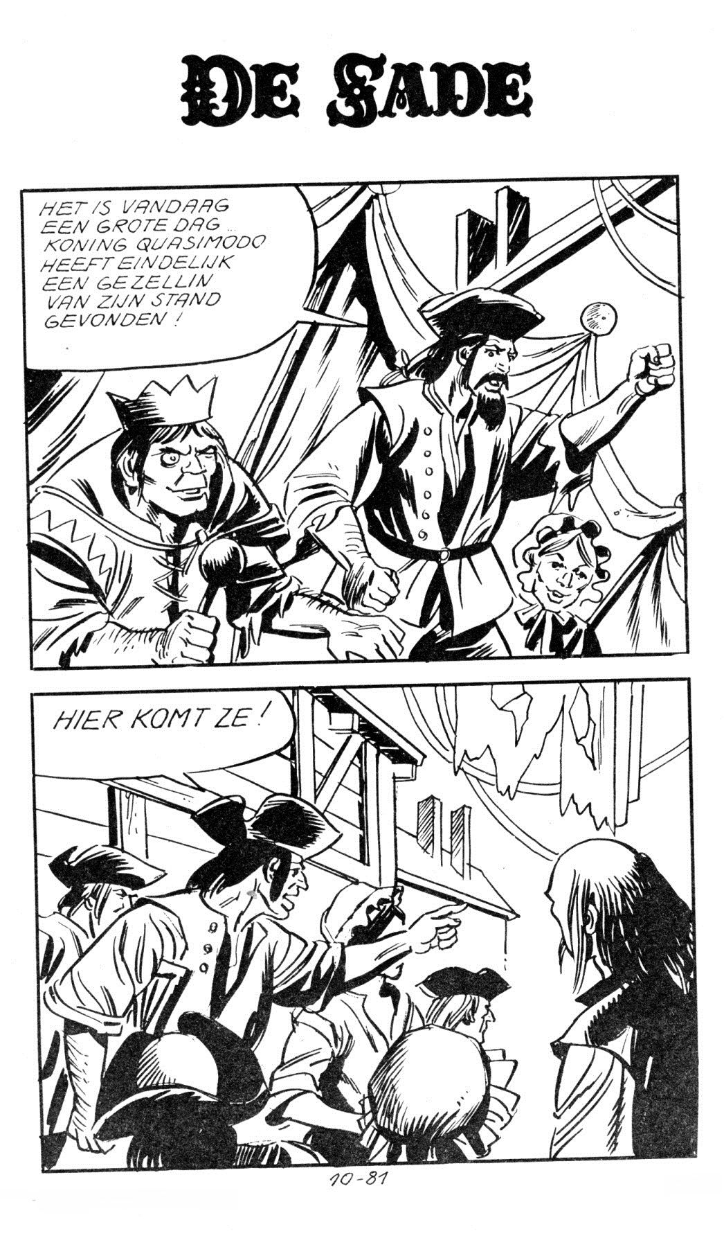 Het Bloedbad (Dutch) In 5 series...53 Nog niet geplaatste strips uit de "De Sade" serie 82