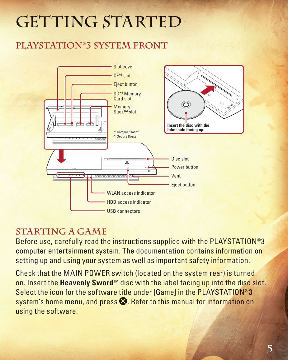Heavenly Sword (PlayStation 3) Game Manual 4