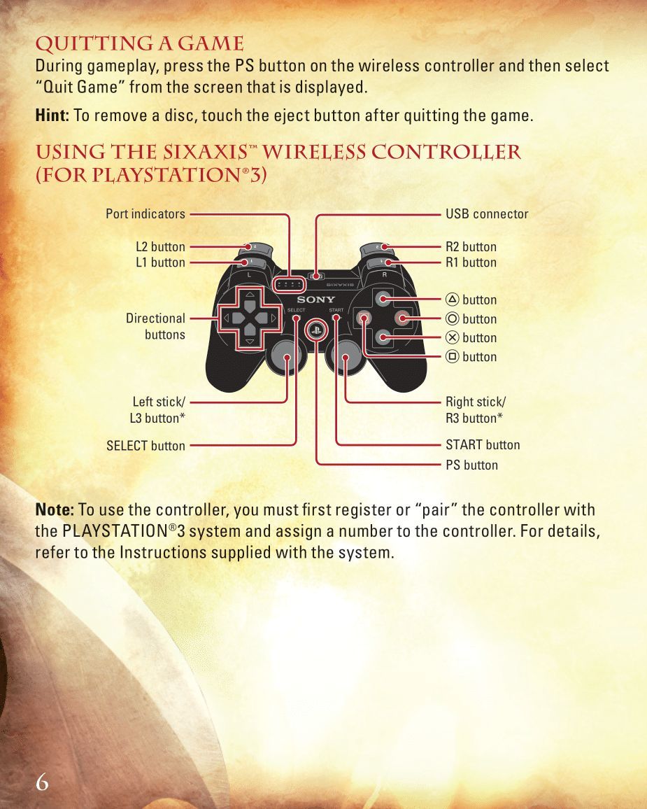 Heavenly Sword (PlayStation 3) Game Manual 5