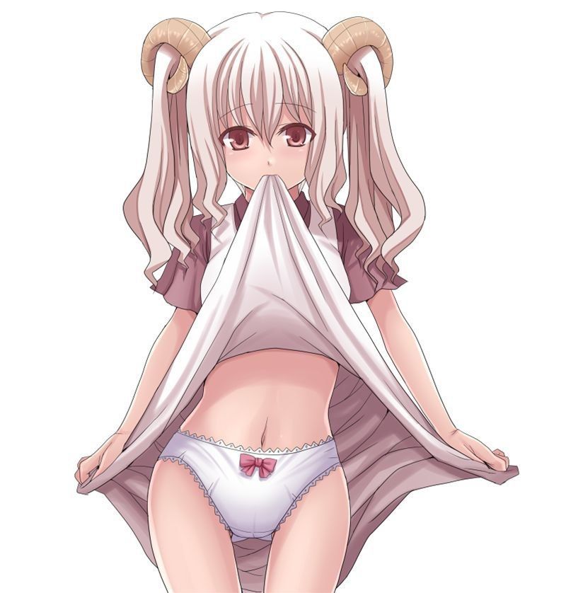 【Lori Buildup】Secondary erotic image of a second loli girl pulling up her skirt to show her pants 12