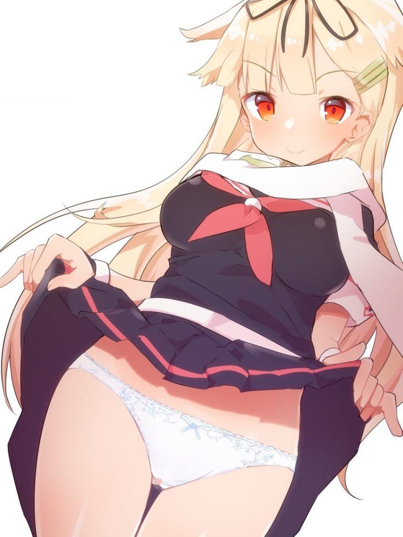 【Lori Buildup】Secondary erotic image of a second loli girl pulling up her skirt to show her pants 15