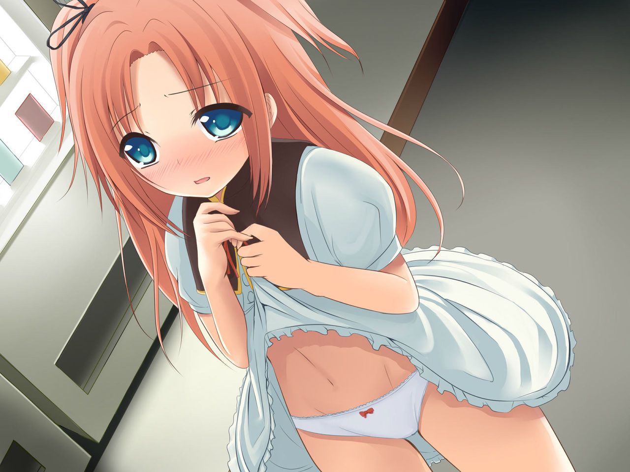 【Lori Buildup】Secondary erotic image of a second loli girl pulling up her skirt to show her pants 29