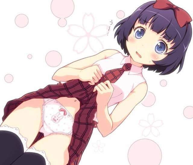 【Lori Buildup】Secondary erotic image of a second loli girl pulling up her skirt to show her pants 4