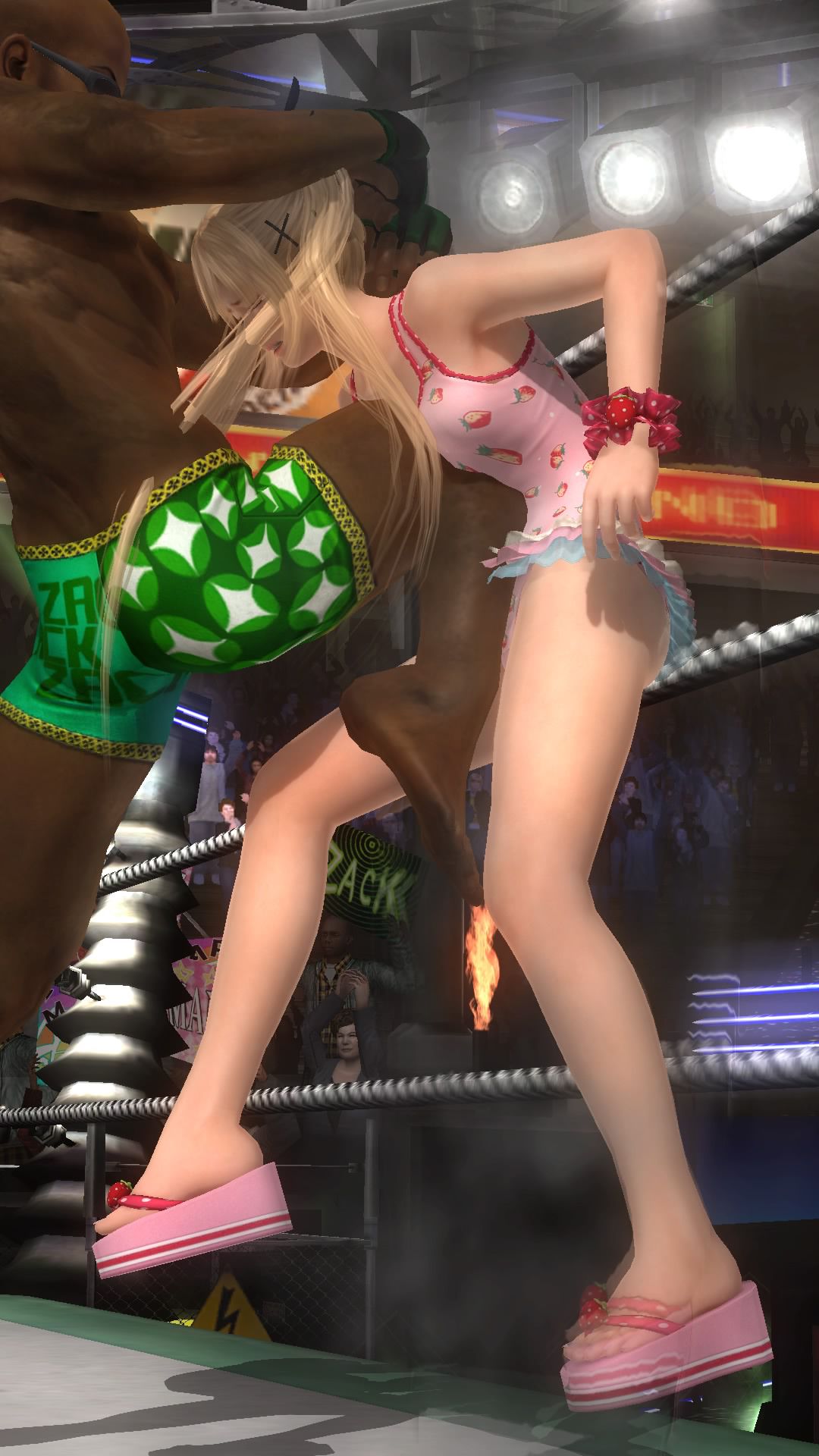 DOA5LR Marie-Rose (soft or sexy COS) to nightmare stand the dust stamps at ryona 4