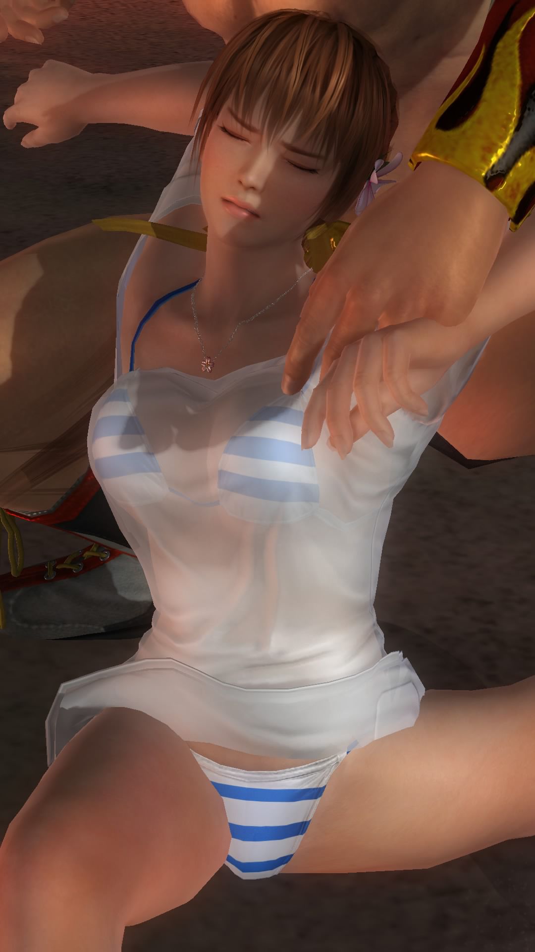 An assortment of screenshots in Kasumi (lovely summer COS) DOA5LR variety 18