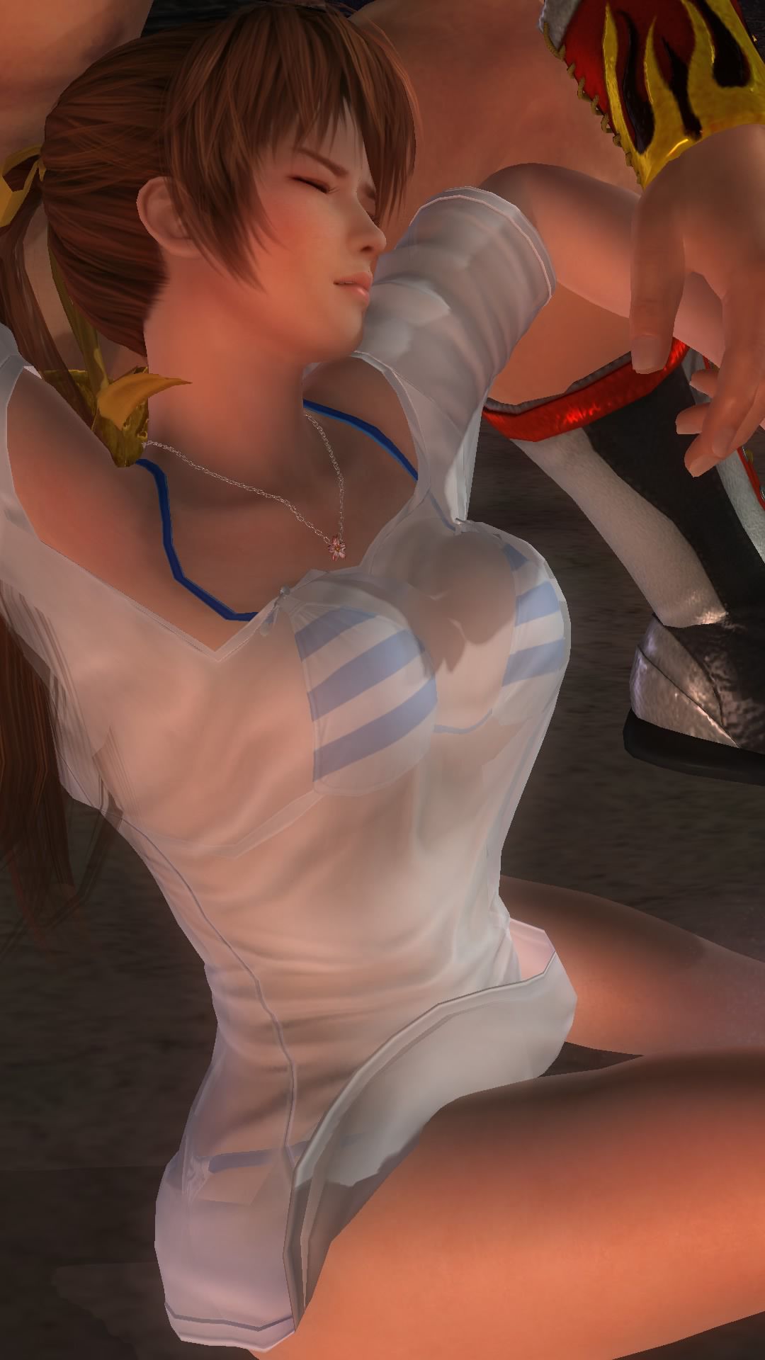 An assortment of screenshots in Kasumi (lovely summer COS) DOA5LR variety 19