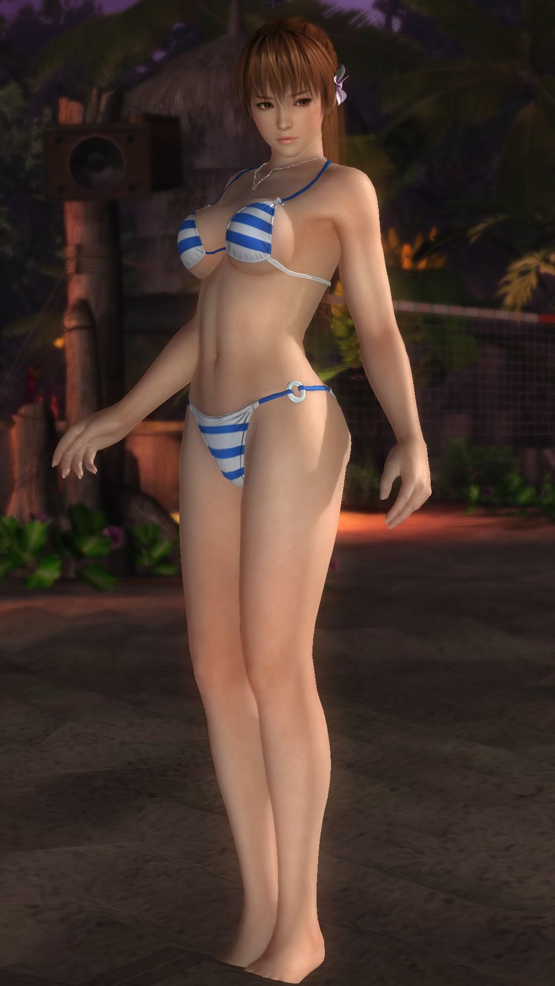 An assortment of screenshots in Kasumi (lovely summer COS) DOA5LR variety 2