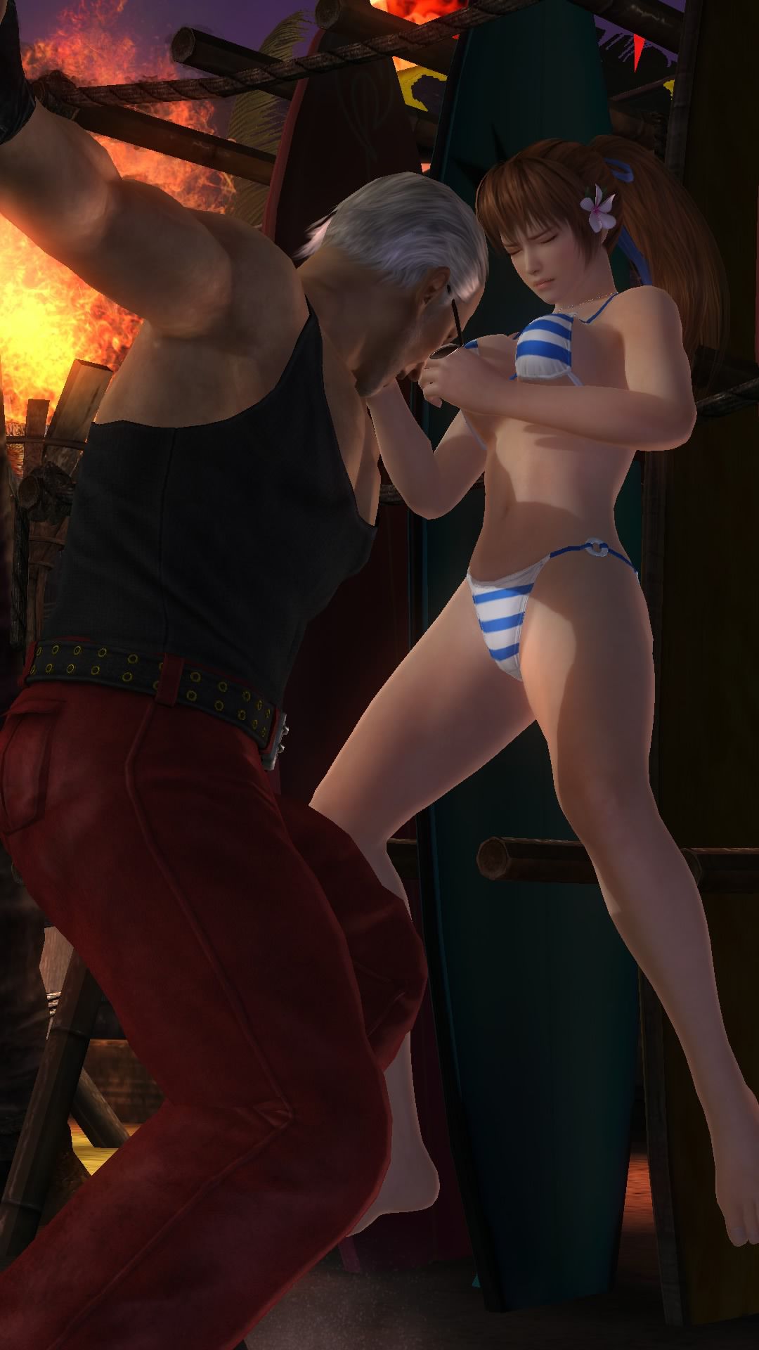 An assortment of screenshots in Kasumi (lovely summer COS) DOA5LR variety 26