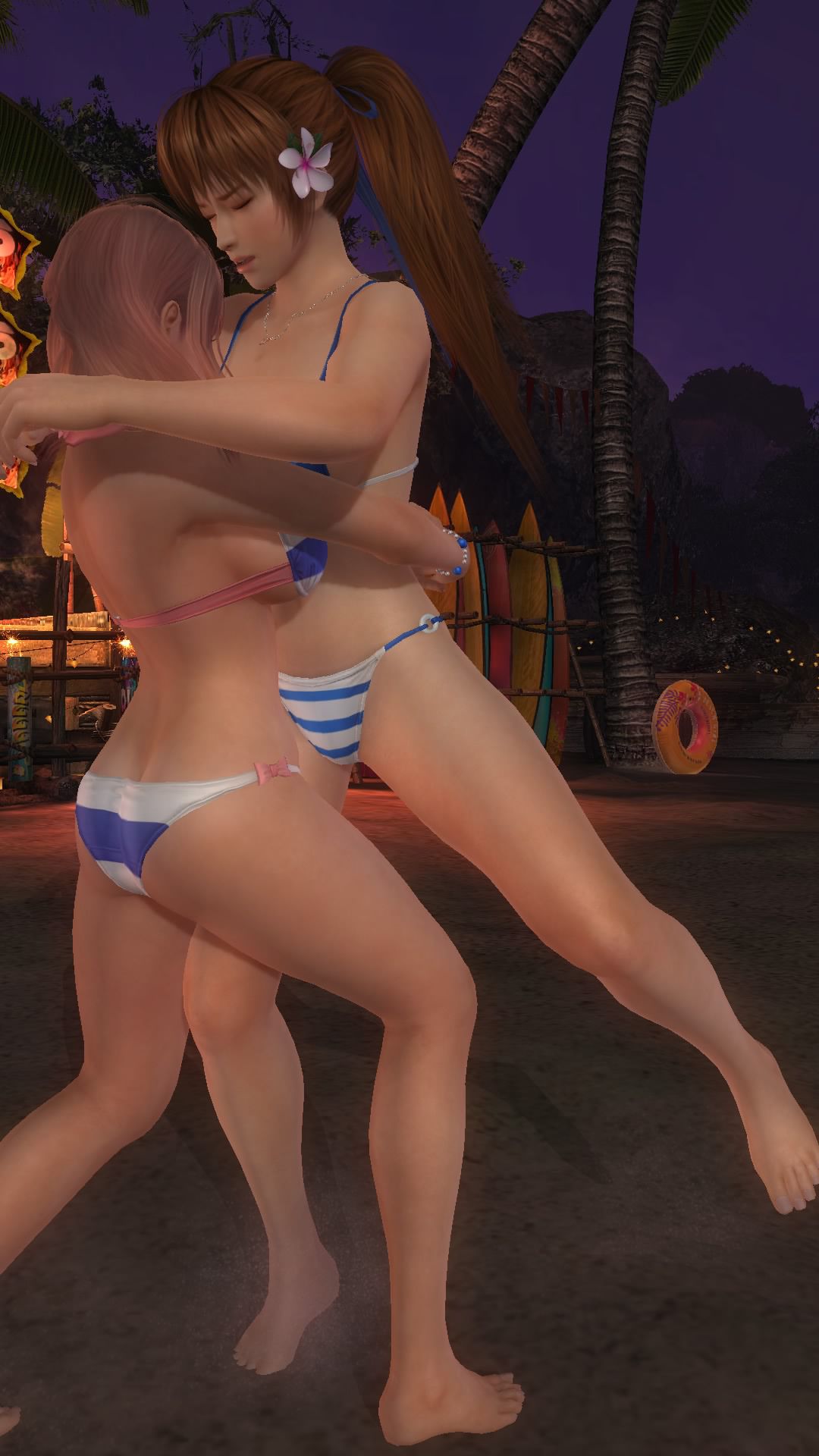 An assortment of screenshots in Kasumi (lovely summer COS) DOA5LR variety 36