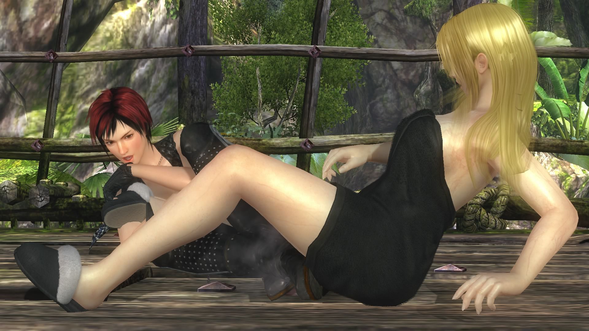 DOA5LR Elena (bath towel) leg breaker at ryona 15