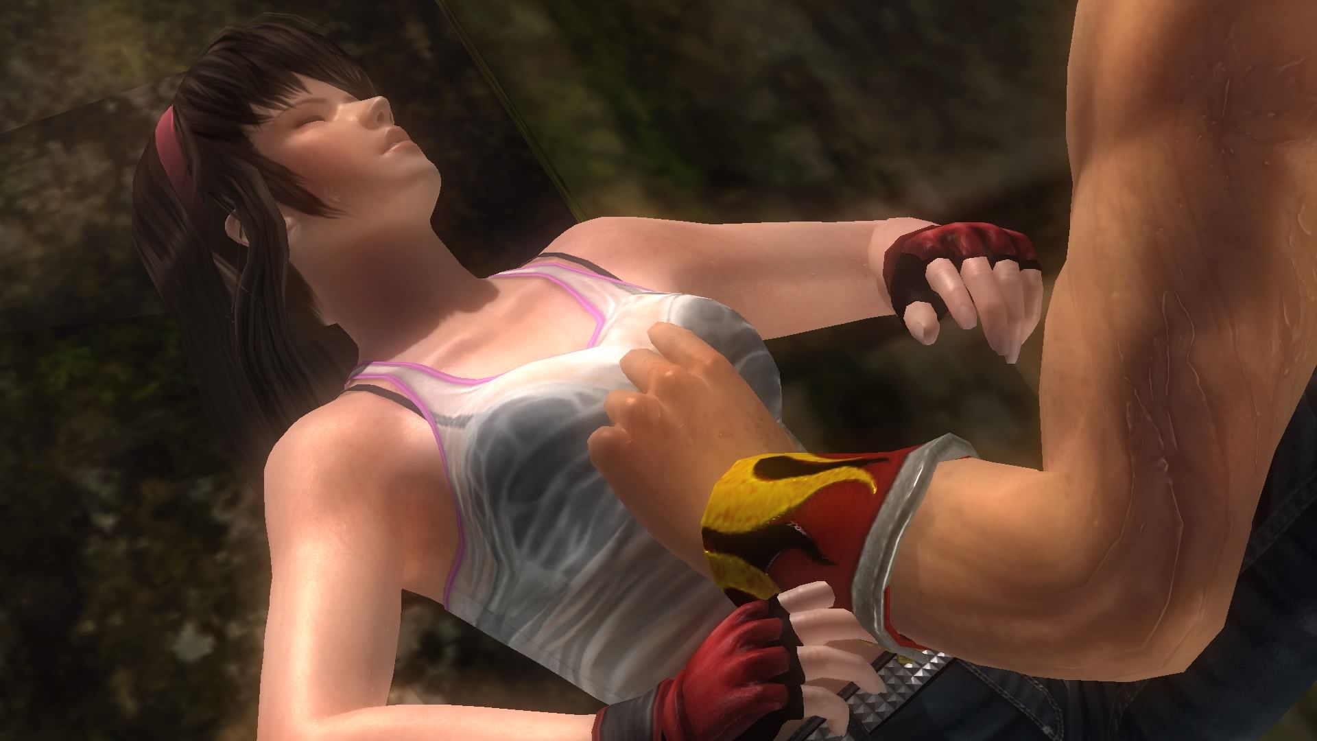 DOA5LR Hitomi (defaucos) sheer bra and getting breasts tried massaging 14