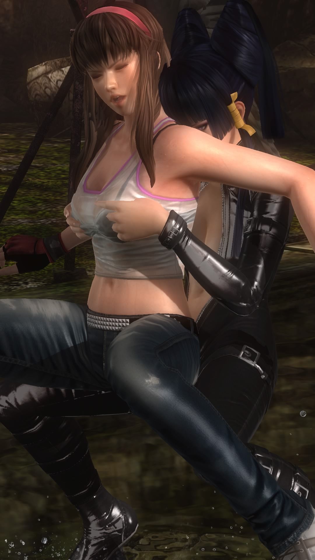 DOA5LR Hitomi (defaucos) sheer bra and getting breasts tried massaging 2