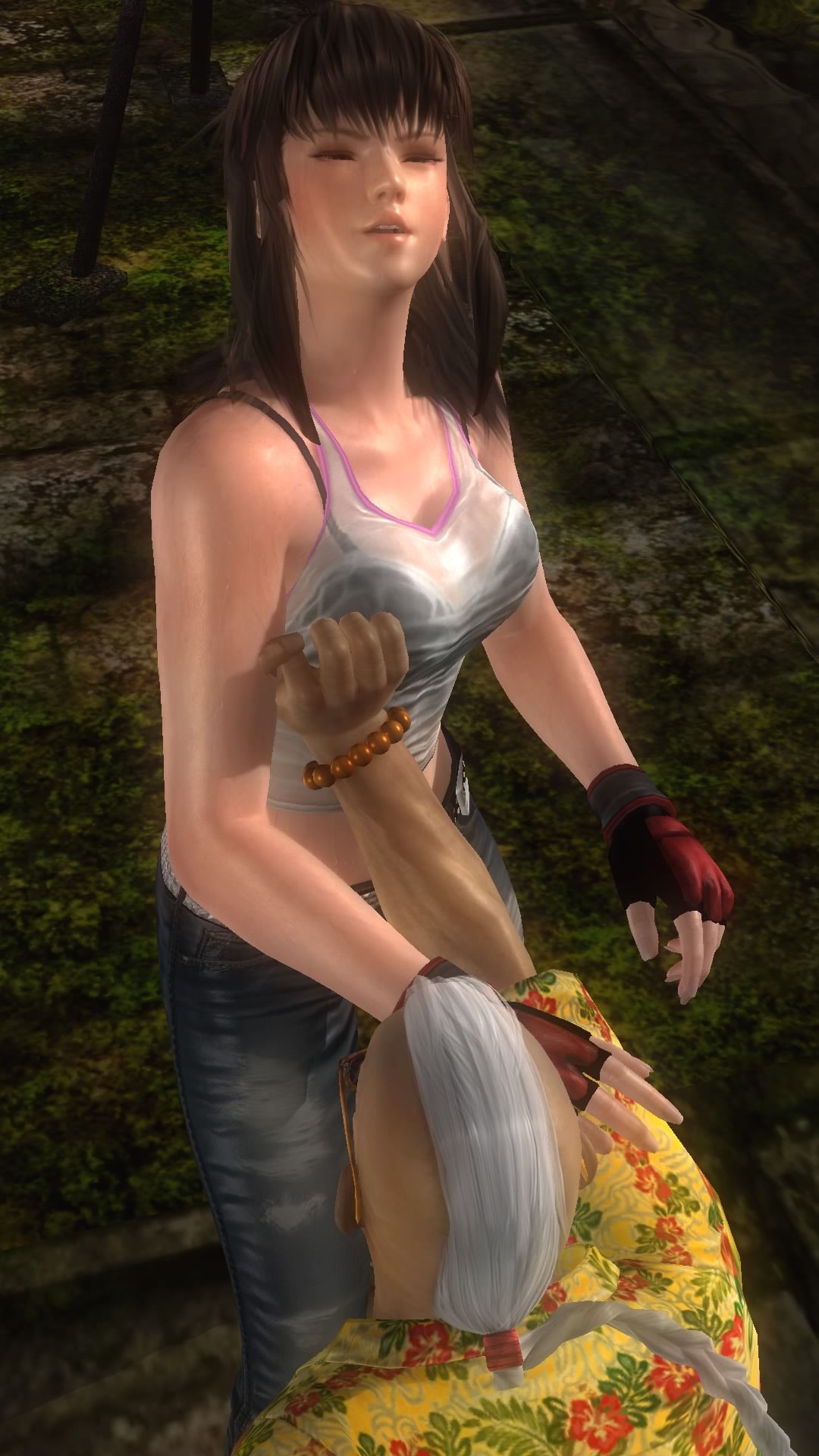 DOA5LR Hitomi (defaucos) sheer bra and getting breasts tried massaging 21