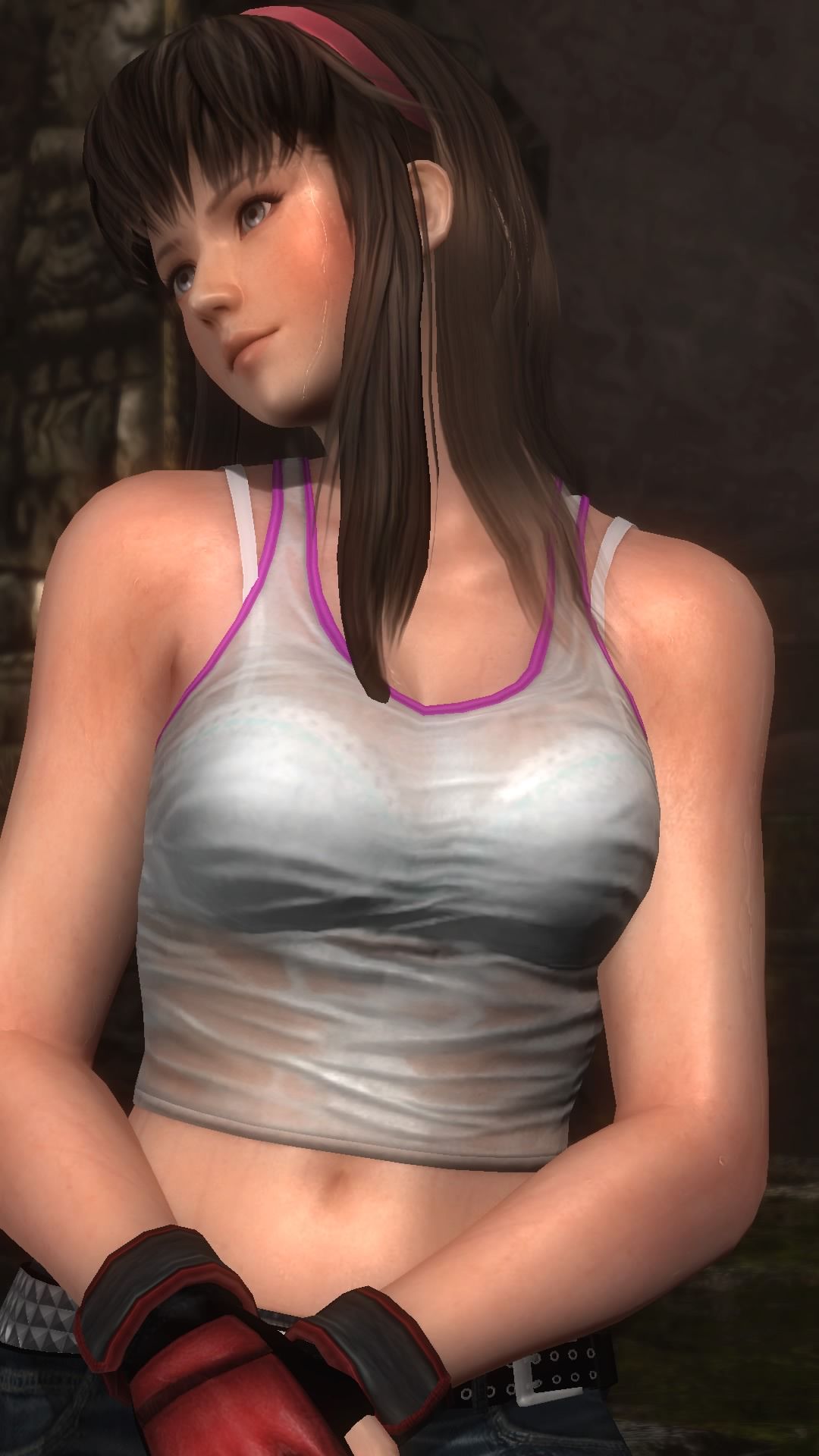 DOA5LR Hitomi (defaucos) sheer bra and getting breasts tried massaging 24