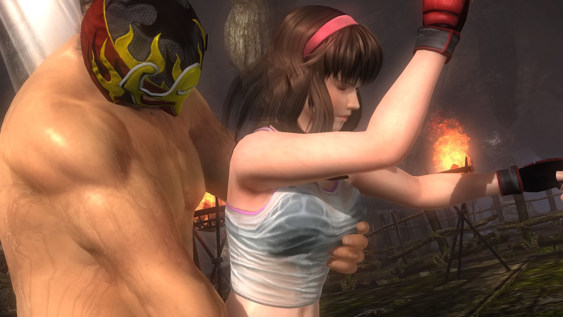 DOA5LR Hitomi (defaucos) sheer bra and getting breasts tried massaging 9