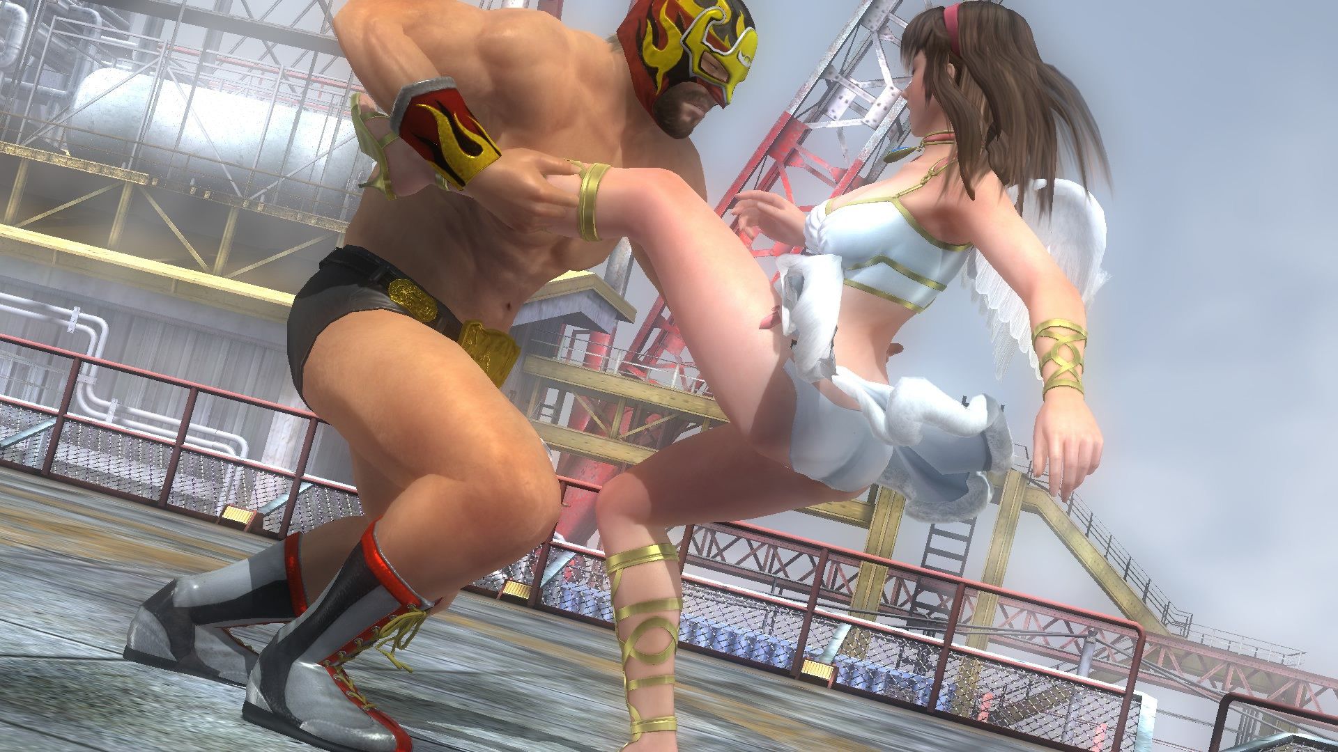 DOA5LR Hitomi (dress Hallow) the Jurassic trailer at ryona 2