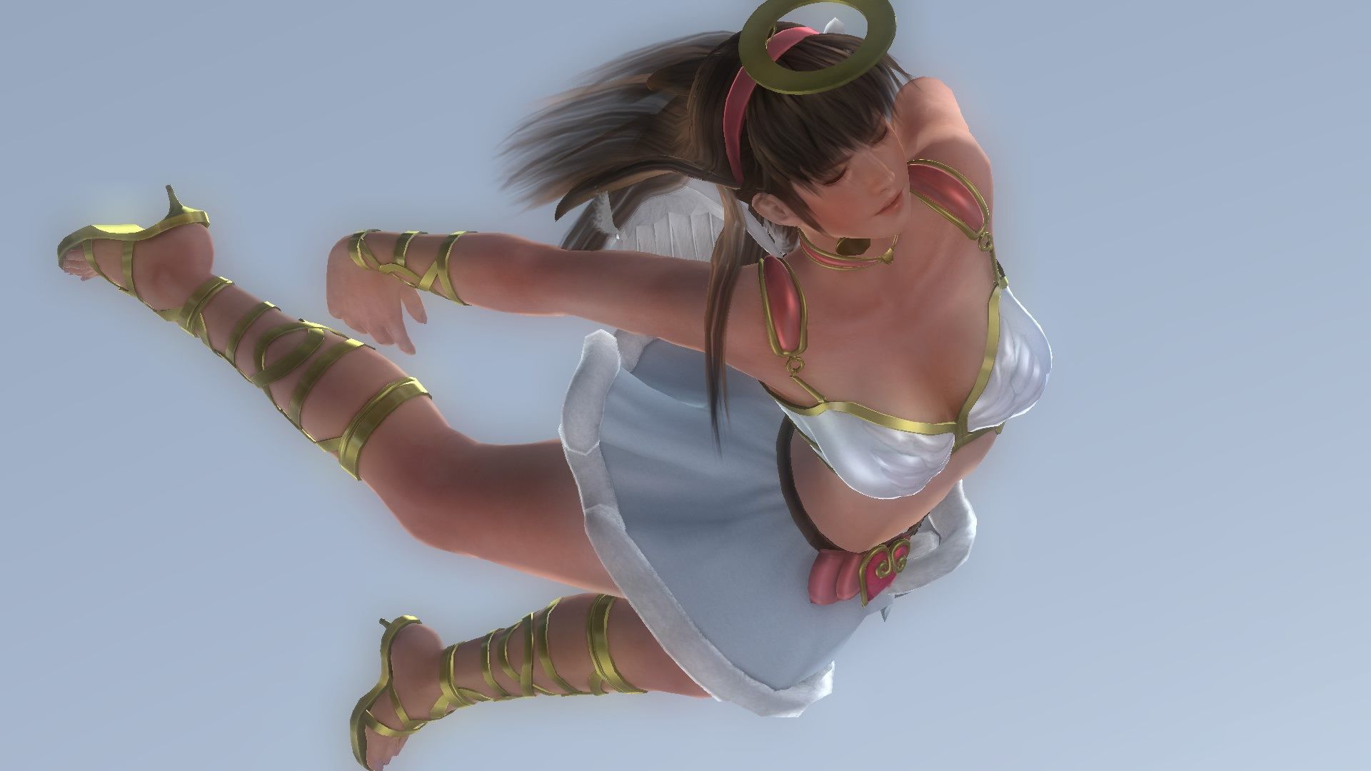 DOA5LR Hitomi (dress Hallow) the Jurassic trailer at ryona 28