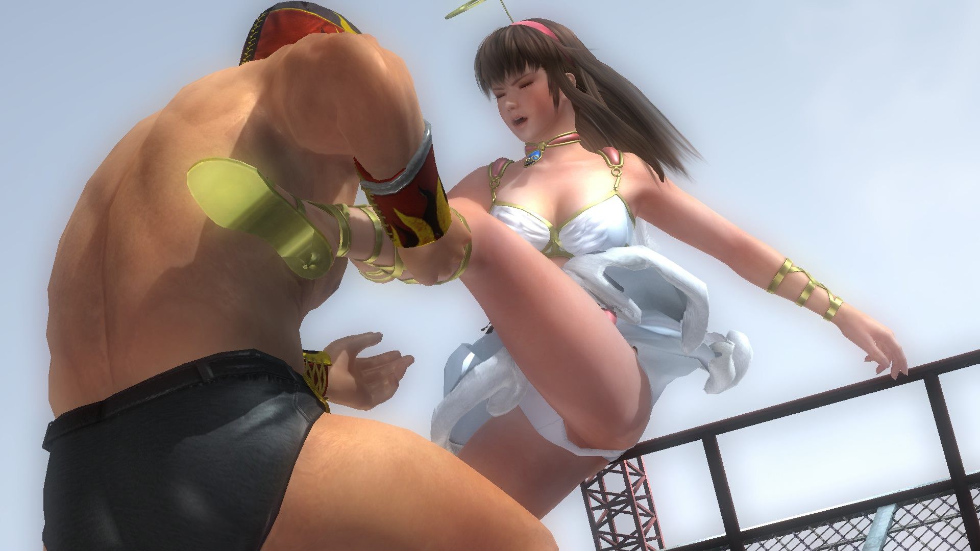 DOA5LR Hitomi (dress Hallow) the Jurassic trailer at ryona 3