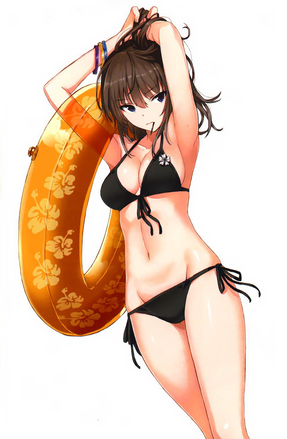 I wanna go swimming together in Rainbow swimsuit girls pictures mff. 10