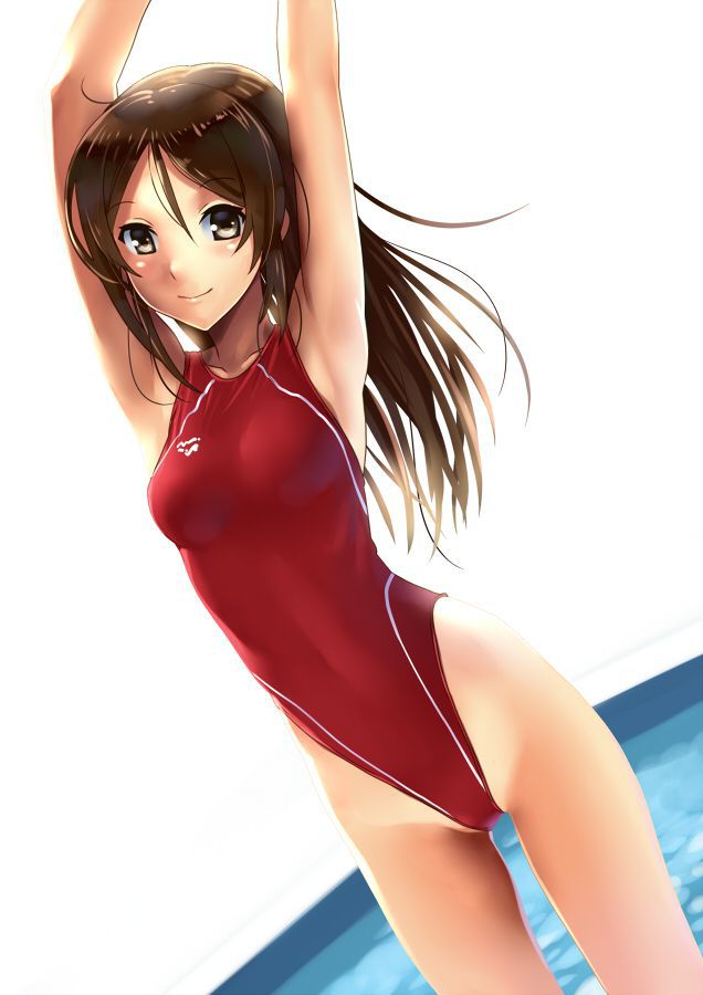 I wanna go swimming together in Rainbow swimsuit girls pictures mff. 12