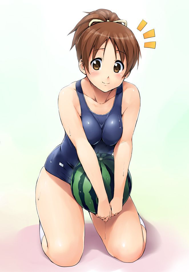 I wanna go swimming together in Rainbow swimsuit girls pictures mff. 13