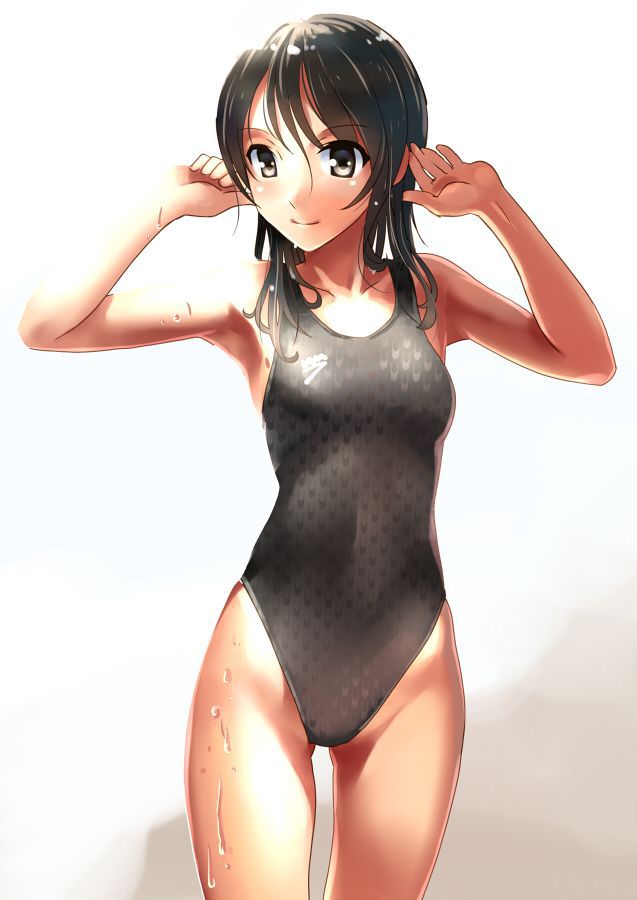 I wanna go swimming together in Rainbow swimsuit girls pictures mff. 17