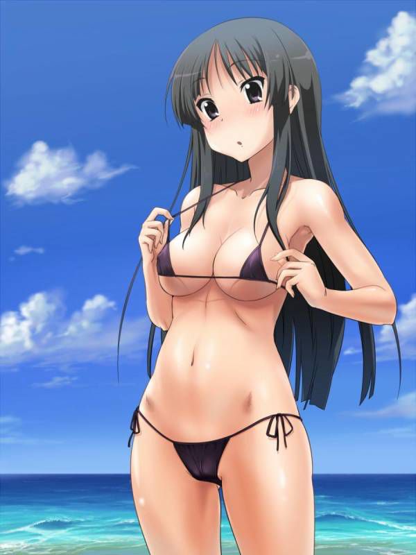 I wanna go swimming together in Rainbow swimsuit girls pictures mff. 28