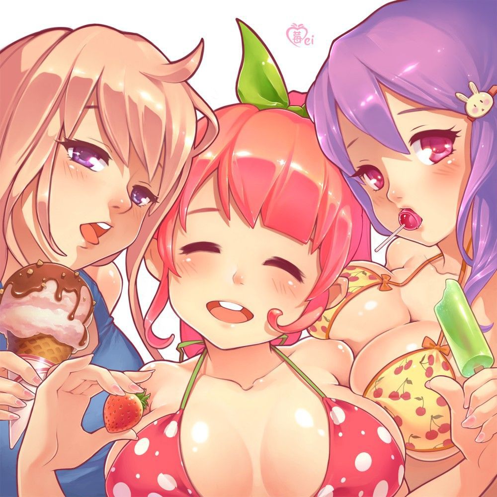 [5/9 the day of ice cream: 50 images of girls with ice cream 26