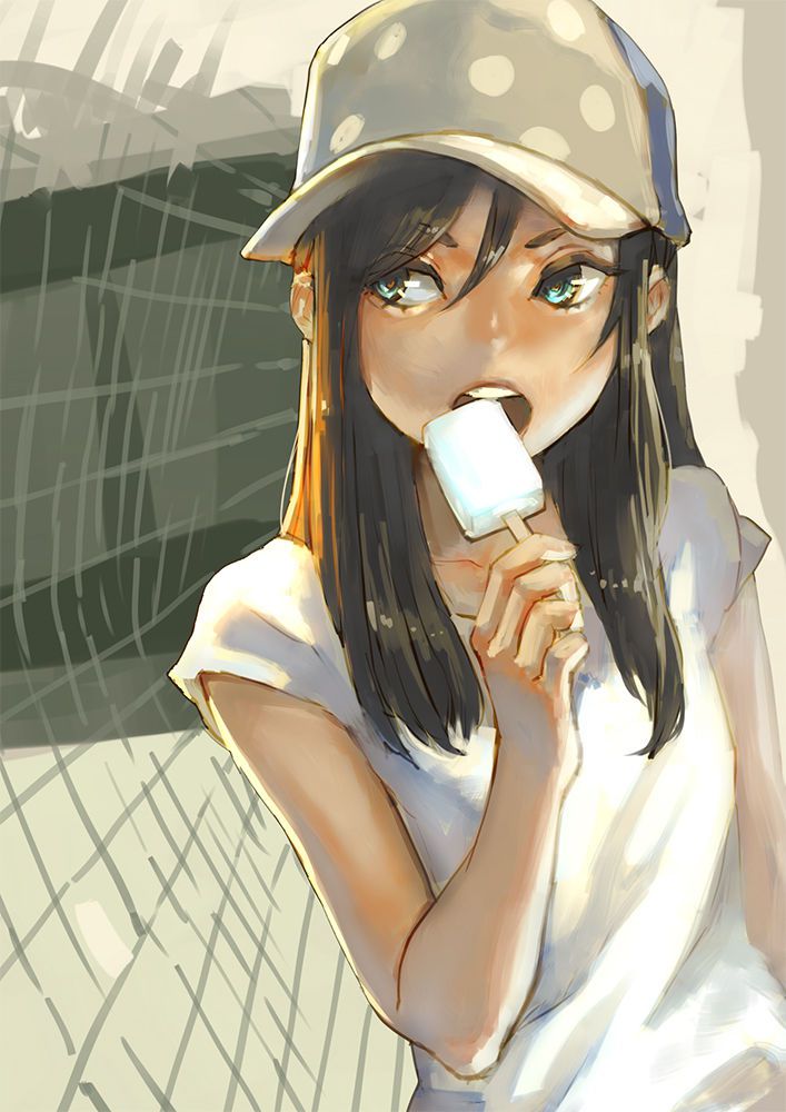 [5/9 the day of ice cream: 50 images of girls with ice cream 37