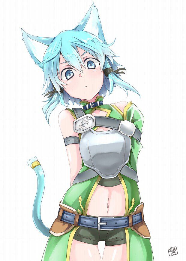 MOE picture of the sword art online ALO blue hair cat ears Chinon 11