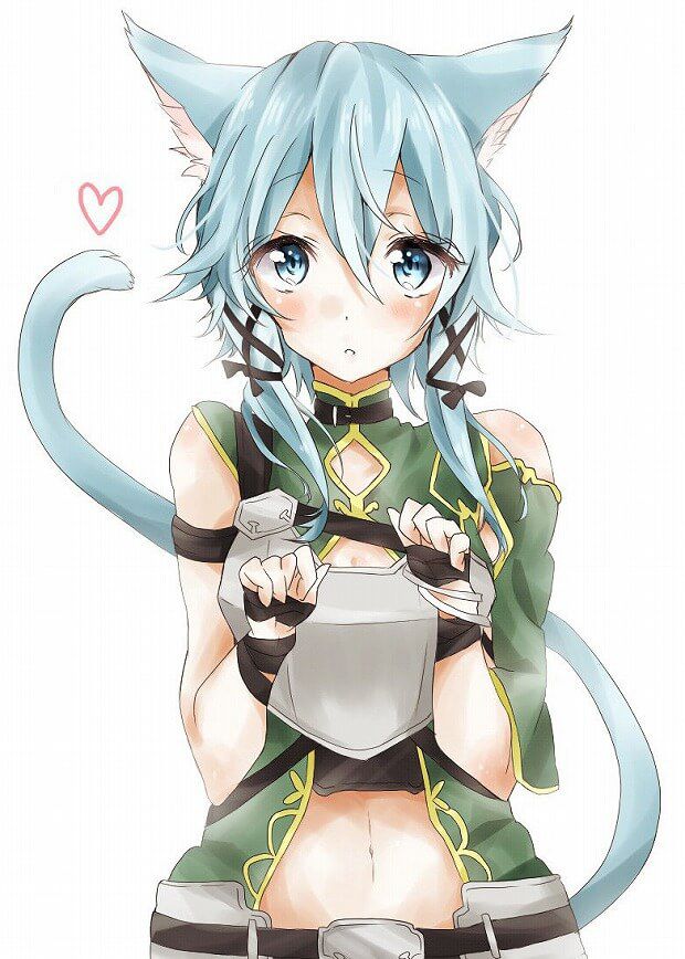 MOE picture of the sword art online ALO blue hair cat ears Chinon 12