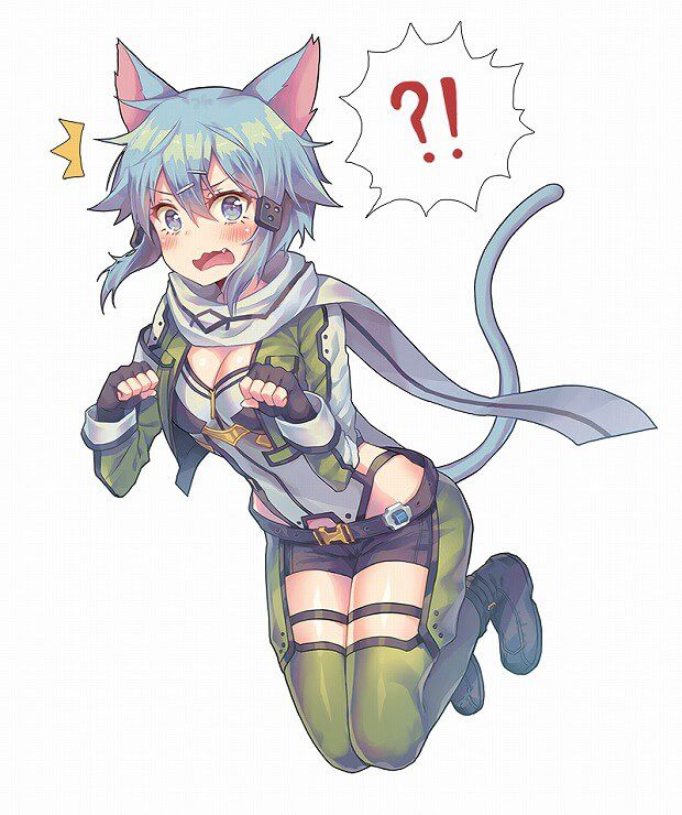 MOE picture of the sword art online ALO blue hair cat ears Chinon 18