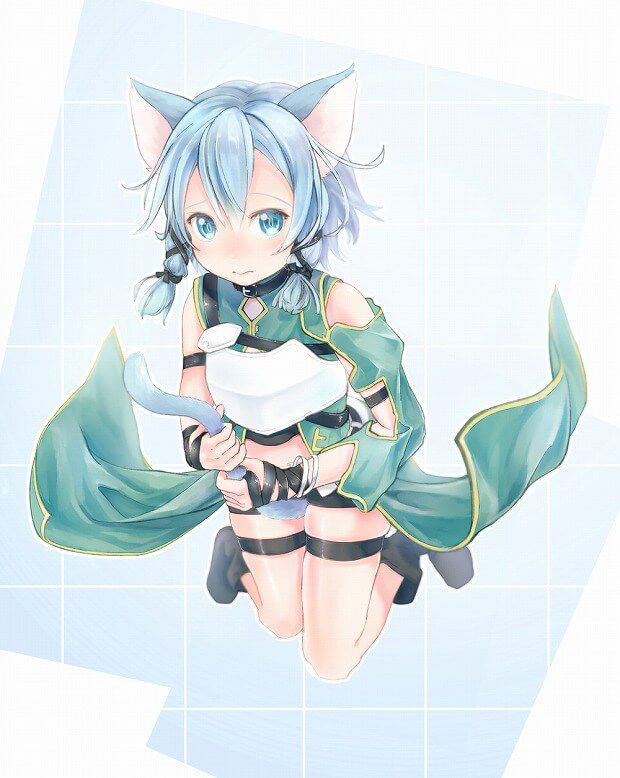 MOE picture of the sword art online ALO blue hair cat ears Chinon 20