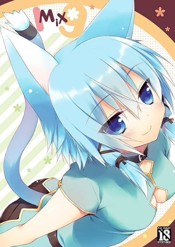 MOE picture of the sword art online ALO blue hair cat ears Chinon 3
